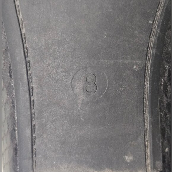 Chic Black Faux Snakeskin Loafers | Gold Bit Detail | Classic Size 8 Flats - Picture 11 of 11